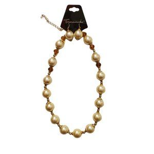 Taramanda Faux Pearl Drop Earring And Necklace Set